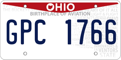 OH license plate GPC1766