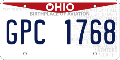 OH license plate GPC1768