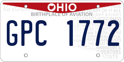OH license plate GPC1772