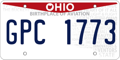 OH license plate GPC1773