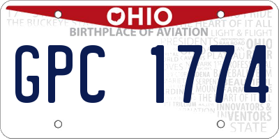 OH license plate GPC1774
