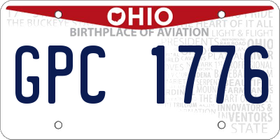 OH license plate GPC1776