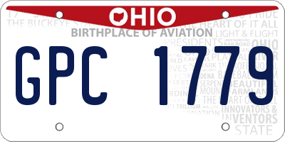 OH license plate GPC1779