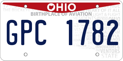 OH license plate GPC1782