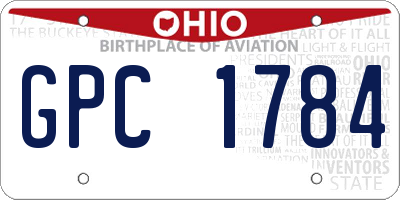 OH license plate GPC1784