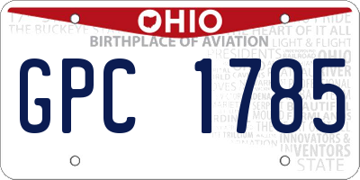OH license plate GPC1785