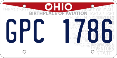 OH license plate GPC1786
