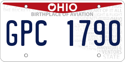 OH license plate GPC1790