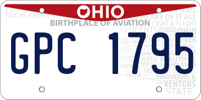 OH license plate GPC1795
