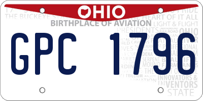 OH license plate GPC1796