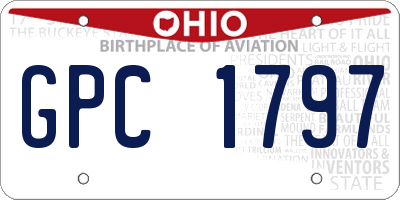 OH license plate GPC1797