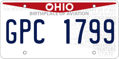 OH license plate GPC1799