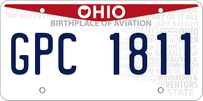 OH license plate GPC1811