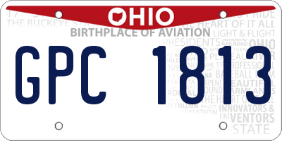 OH license plate GPC1813