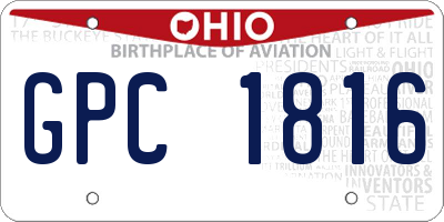 OH license plate GPC1816