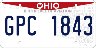 OH license plate GPC1843
