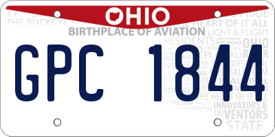 OH license plate GPC1844