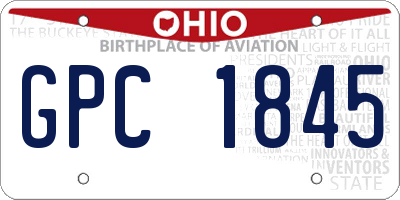 OH license plate GPC1845