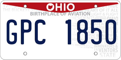 OH license plate GPC1850