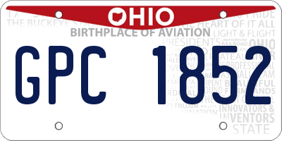 OH license plate GPC1852