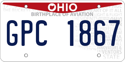 OH license plate GPC1867