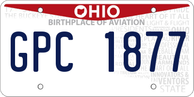 OH license plate GPC1877