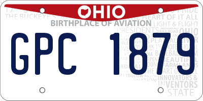 OH license plate GPC1879