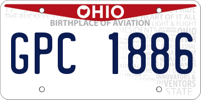 OH license plate GPC1886