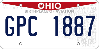 OH license plate GPC1887