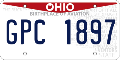 OH license plate GPC1897