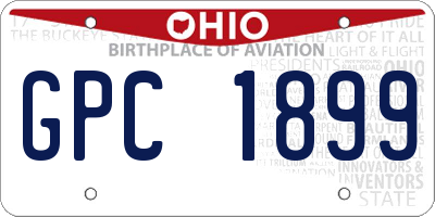 OH license plate GPC1899