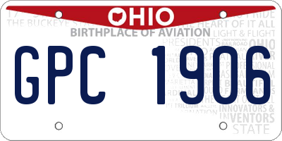 OH license plate GPC1906