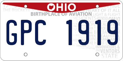 OH license plate GPC1919