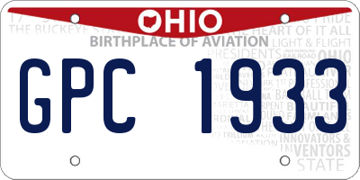 OH license plate GPC1933