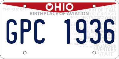 OH license plate GPC1936