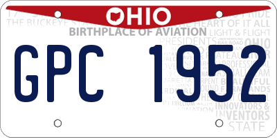 OH license plate GPC1952