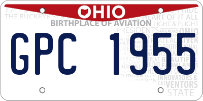 OH license plate GPC1955