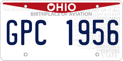 OH license plate GPC1956