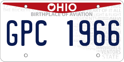 OH license plate GPC1966