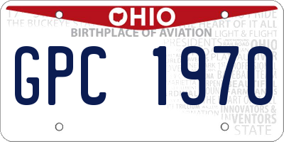 OH license plate GPC1970