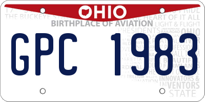 OH license plate GPC1983