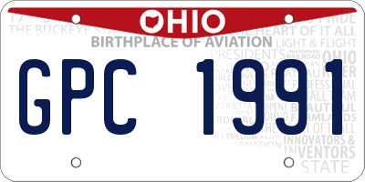 OH license plate GPC1991
