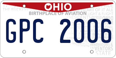 OH license plate GPC2006