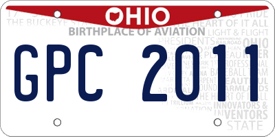 OH license plate GPC2011