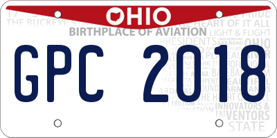 OH license plate GPC2018