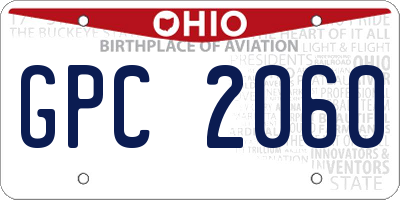 OH license plate GPC2060