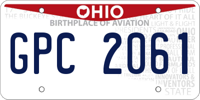OH license plate GPC2061