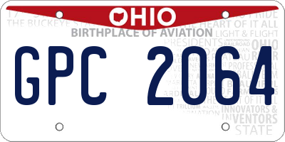 OH license plate GPC2064