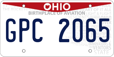 OH license plate GPC2065