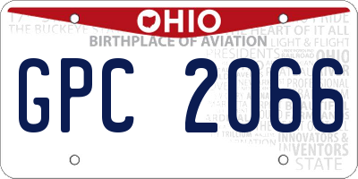 OH license plate GPC2066